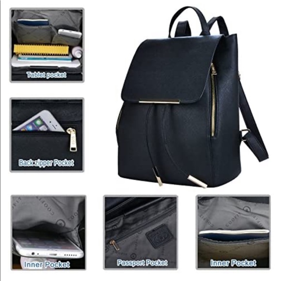 Faux leather backpack - Picture 5 of 10